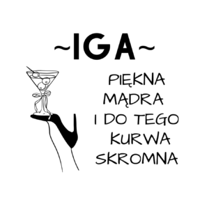 Kubek z dowolnym imieniem "Piękna, mądra, skromna"