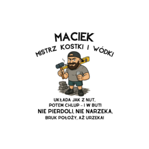Kubek z dowolnym imieniem "Mistrz kostki i wódki"