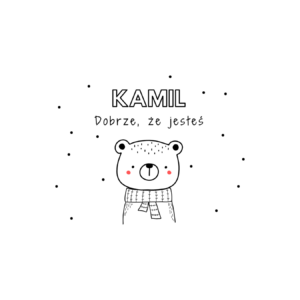 Kubek z dowolnym imieniem "Dobrze że jesteś"