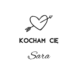 Kubek z dowolnym imieniem ,,Kocham Cię"