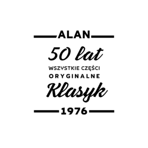 Kubek z dowolnym imieniem ,,50 lat części oryginalne"