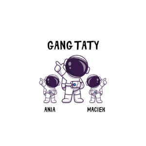 Kubek z dowolnymi imionami "Gang taty"