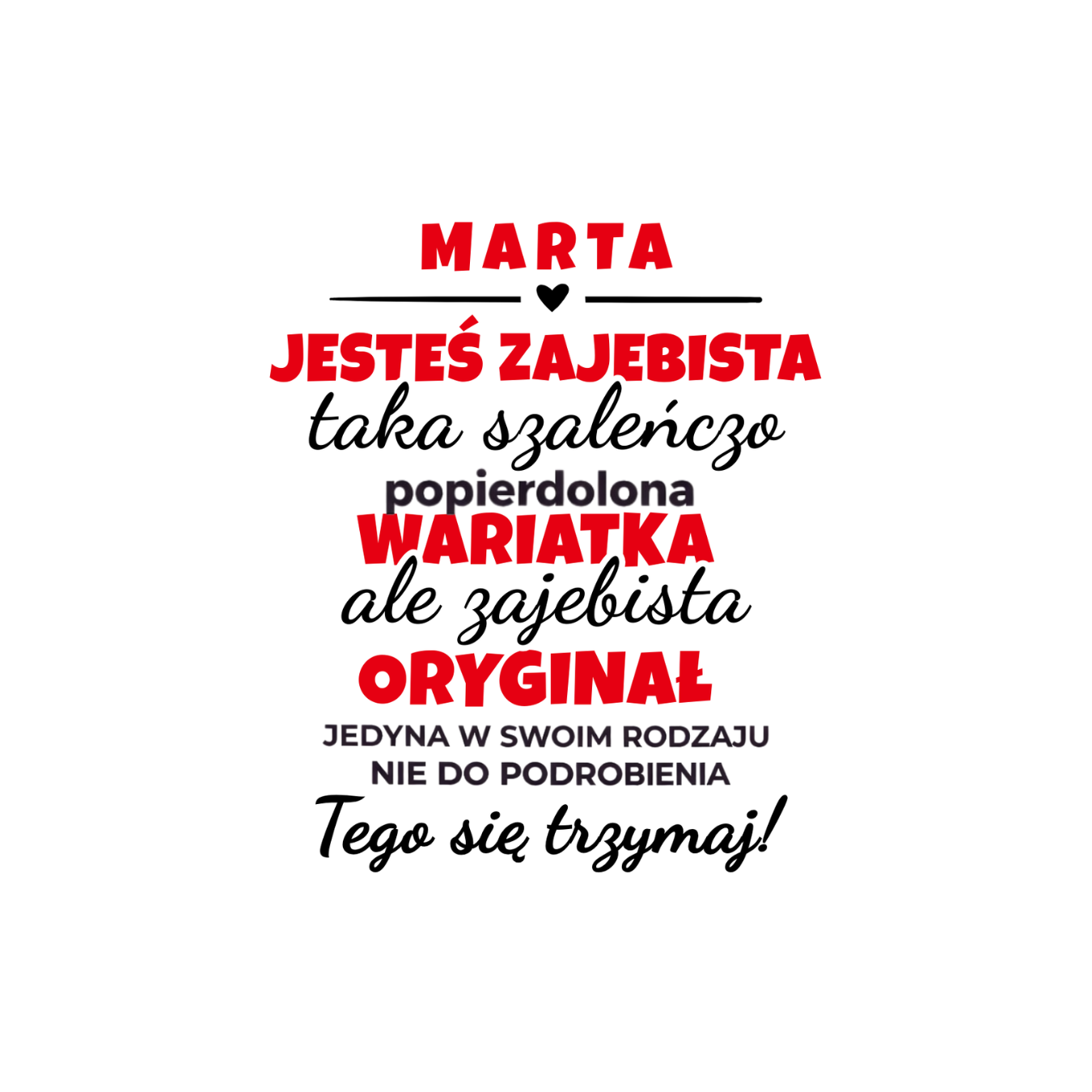 35 Kubek z dowolnym imieniem "Jesteś zajebista"