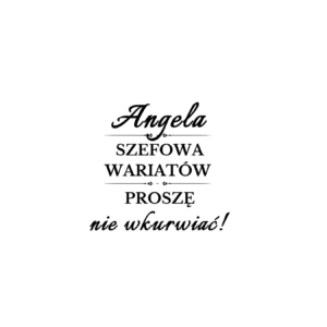 Kubek z dowolnym imieniem "Szefowa wariatów"