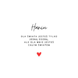 Kubek z dowolnym imieniem ,,Jesteś całym światem"