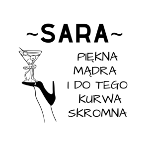 Kubek z dowolnym imieniem "Piękna, mądra, skromna"