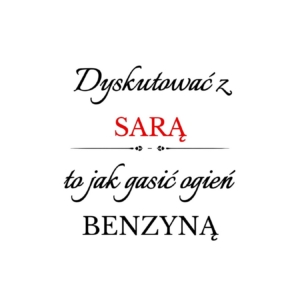 Kubek z dowolnym imieniem "Dyskutować z"