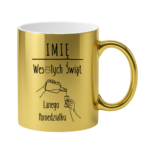 Kubek z dowolnym imieniem "Wesołych Świąt"