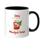 Kubek z dowolnym imieniem "Wesołych Świąt"