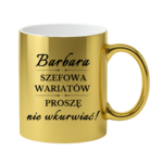 Kubek z dowolnym imieniem "Szefowa wariatów"