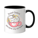 Kubek "Dzień dobry zaczyna się od kawy"