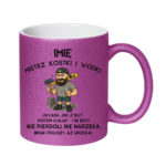 Kubek z dowolnym imieniem "Mistrz kostki i wódki"