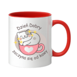 Kubek "Dzień dobry zaczyna się od kawy"