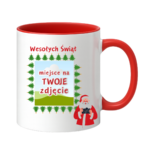 Kubek z dowolnym zdjęciem ,,Wesołych Świąt"