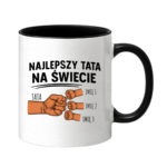 Kubek z dowolnymi imionami "Najlepszy tata na świecie"
