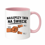 Kubek z dowolnymi imionami "Najlepszy tata na świecie"