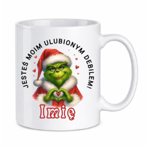 Kubek z dowolnym imieniem "Jesteś moim ulubionym debilem"