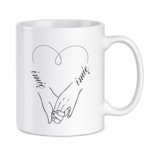 Kubek z dowolnymi imionami "Serce"