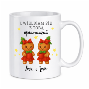 Kubek z dowolnymi imionami "Uwielbiam się z tobą opierniczać"