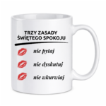 Kubek "Trzy zasady świętego spokoju"