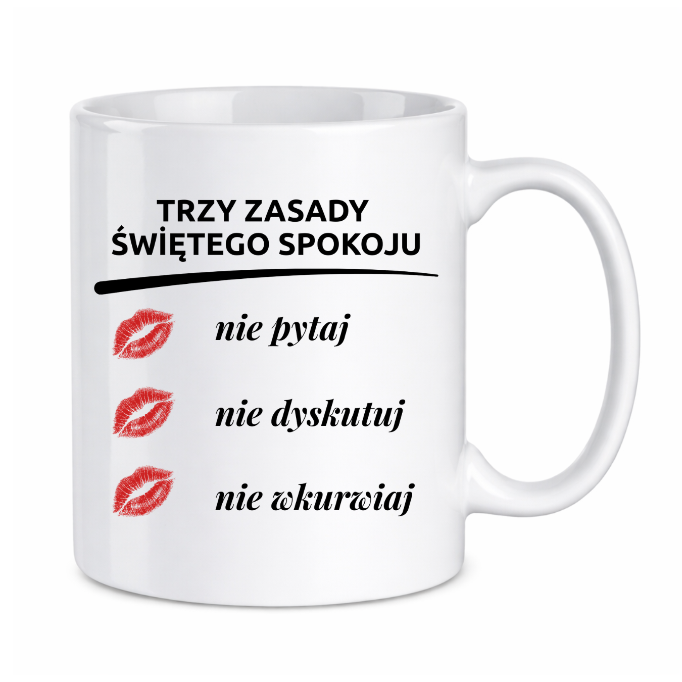 Kubek "Trzy zasady świętego spokoju"