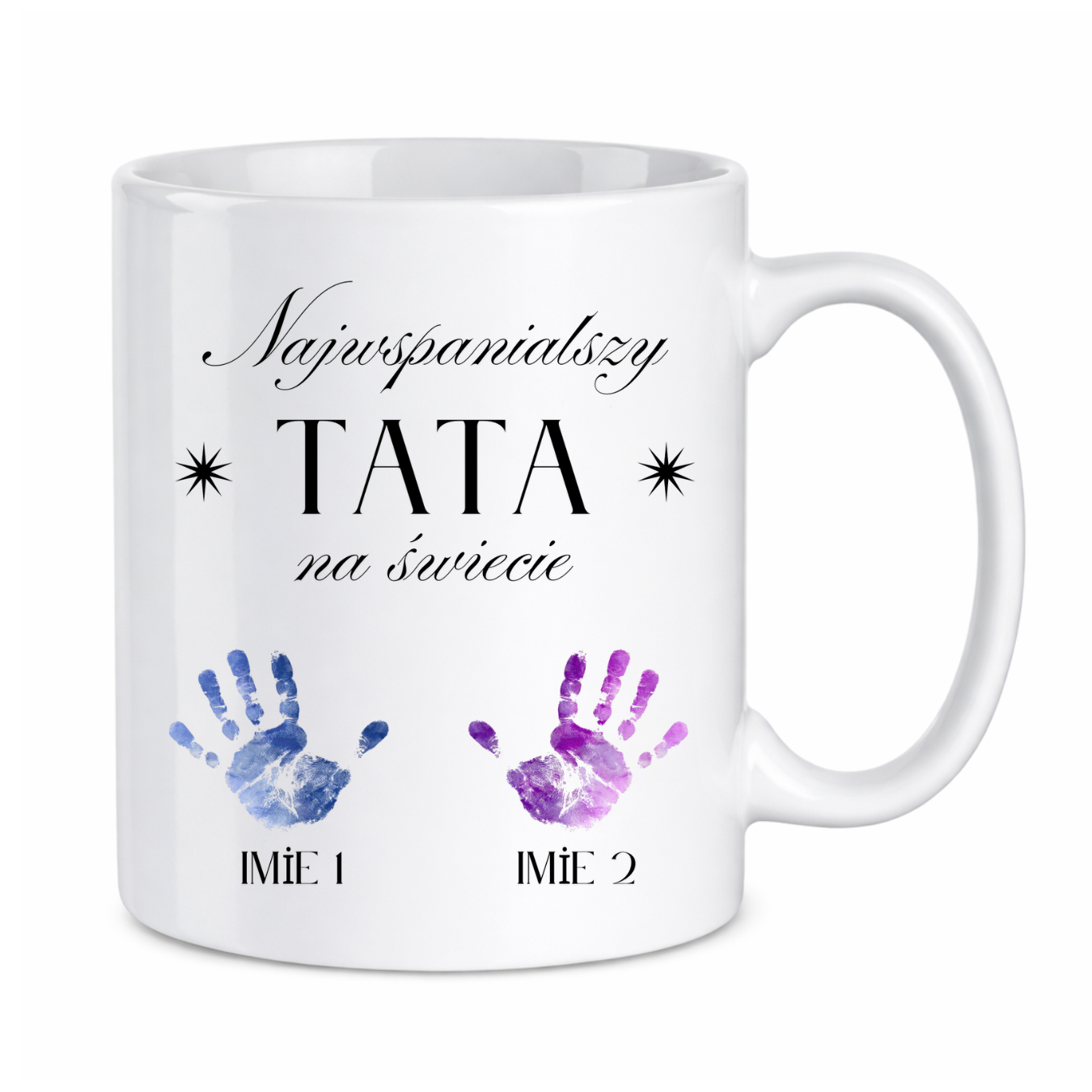 Kubek z dowolnymi imionami dzieci "Najwspanialszy tata na świecie"