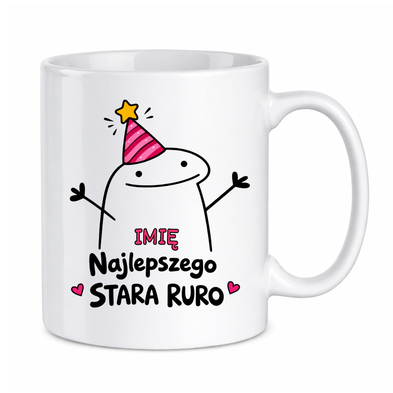 Kubek z dowolnym imieniem "Najlepszego stara ruro"