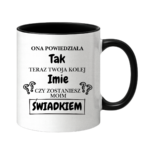 Kubek z dowolnym imieniem "Czy zostaniesz moim świadkiem?