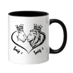 Kubek z dowolnymi imionami "Król i królowa"