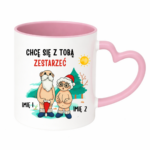 Kubek z dowolnymi imionami "Chce się z tobą zestarzeć"