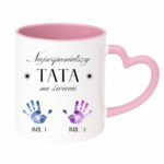 Kubek z dowolnymi imionami dzieci "Najwspanialszy tata na świecie"