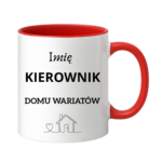 Kubek z dowolnym imieniem "Kierownik domu wariatów"