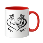 Kubek z dowolnymi imionami "Król i królowa"