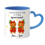 Kubek z dowolnymi imionami "Uwielbiam się z tobą opierniczać"