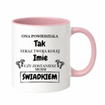 Kubek z dowolnym imieniem "Czy zostaniesz moim świadkiem?