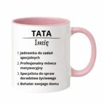 Kubek z dowolnym imieniem "Tata"