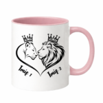 Kubek z dowolnymi imionami "Król i królowa"