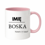 Kubek z dowolnym imieniem "Boska nawet o 7 rano !"