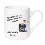 Kubek z dowolnym imieniem "Mechanik"