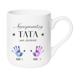 Kubek z dowolnymi imionami dzieci "Najwspanialszy tata na świecie"