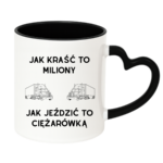 Kubek "Jak kraść to miliony, jak jeździć to ciężarówką"