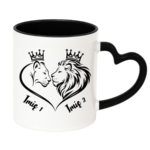 Kubek z dowolnymi imionami "Król i królowa"