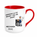 Kubek z dowolnym imieniem "Mechanik"