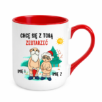 Kubek z dowolnymi imionami "Chce się z tobą zestarzeć"