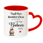 Kubek z dowolnym imieniem "Najsłodsza babeczka na świecie"
