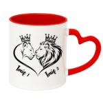 Kubek z dowolnymi imionami "Król i królowa"