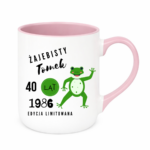 Kubek z dowolnym imieniem, wiekiem, rokiem "Żajebisty facet"