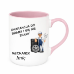 Kubek z dowolnym imieniem "Mechanik"