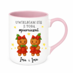 Kubek z dowolnymi imionami "Uwielbiam się z tobą opierniczać"