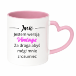 Kubek z dowolnym imieniem "Jestem wersją vintage"